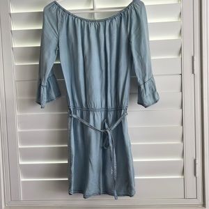 Sanctuary super soft denim smocked waist mini dress xs